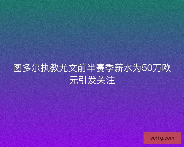 图多尔执教尤文前半赛季薪水为50万欧元引发关注